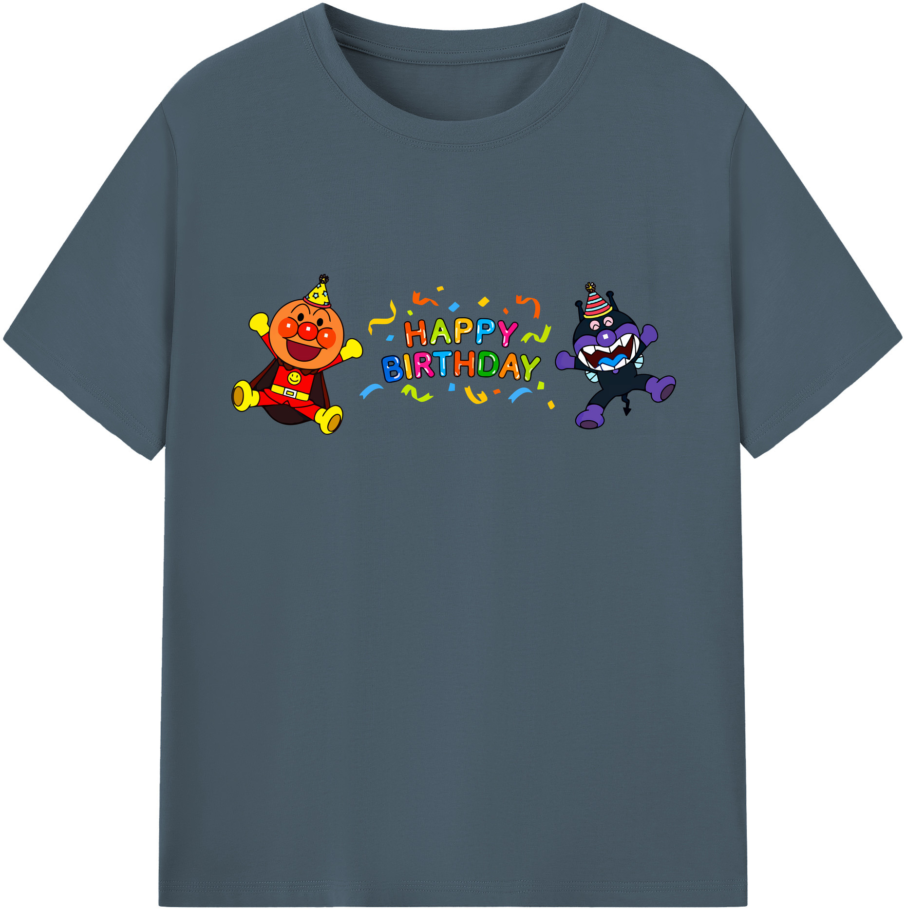 （画像用） アンパンマン Anpanman 綿100％半袖Tシャツ（フロントプリント）